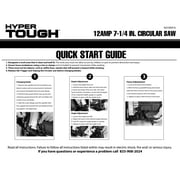 Hyper Tough 12 Amp 7-1/4 in Corded Circular Saw with Steel Shoe and Adjustable Bevel