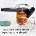 thumbnail image 3 of Farberware Soft Grips Smooth Edge Safety Manual Can Opener, Black with Slate Blue Accents, 3 of 10