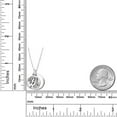 thumbnail image 3 of Gem Stone King 0.18 Ct Round White Diamond 925 Sterling Silver Pendant With Chain, 3 of 5