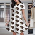 thumbnail image 2 of Chocolate Moon-Pie Women's Classic Swing Skater Dress Casual Work Party Cocktail Dresses, 2 of 6