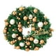 thumbnail image 1 of Guirnalda navideña artificial, adorno navideño, guirnalda colgante navideña, corona para puerta delantera, decoración navideña para interiores dorado, 1 of 8