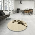 thumbnail image 4 of Ahgly Company Machine Washable Indoor Square Transitional Vanilla Gold Area Rugs, 6' Square, 4 of 7