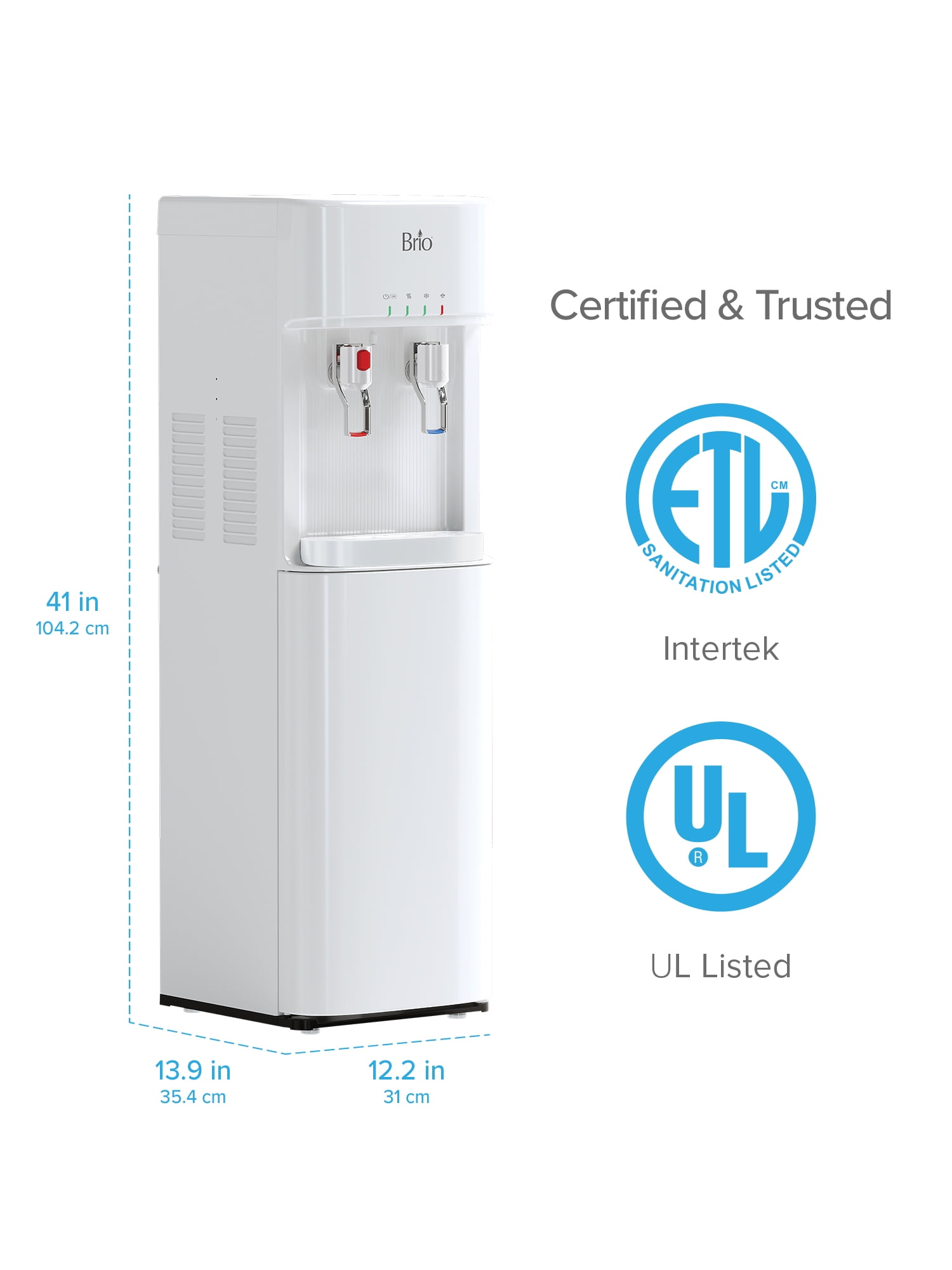 Brio Child Safely Lock Wall Mount Bottom Loading Water Cooler
