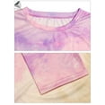 thumbnail image 5 of PULLIMORE Womens Tie Dye Gradient Short Sleeve T-shirt Crew Neck Summer Top Plus Size Tee Shirts (L, Pink), 5 of 9