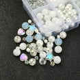 thumbnail image 3 of DIY Beads Jewelry Making Finding Kit Including Imitation Gemstone & Crackle & Heart & Star & Round Acrylic & Glass Beads White 4~10x3~9mm Hole: 1~2mm 711Pcs/box, 3 of 6