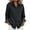 Black, variant on Women's Vintage Retro Denim Button Down Jacket Long Sleeve Lapel Collar Dual Chest Patch Pockets Light Denim Multi Classic Shades for Street Outfits Weekend Strolls White XL
