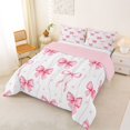 thumbnail image 2 of Erosebridal Cute Polka Dots Bowtie Full Size Comforter Sets 3 Pieces for Kids Girls,Cartoon Ribbon Bowknot Stripes Bedding Sets for Teens,Pink Reversible,Breathable Home Decor, 2 of 6