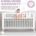 thumbnail image 4 of 2" Crib Mattress Topper Memory Foam - Waterproof Breathable Soft Washable Cover 52" x28" x 2" Fits Standard Size Cribs & Toddler Beds by Sleepah, 4 of 9