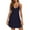 Navy, variant on XWSHYW Womens Sleepwear Summer Solid Color Breathable Nightgown Leisure Crew Neck Sleeveless Sleepwear