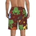 thumbnail image 3 of Kll Frogs And Mushrooms Men'S Casual Summer Beach Shorts Hawaiian Shorts With Pockets-X-Large, 3 of 9