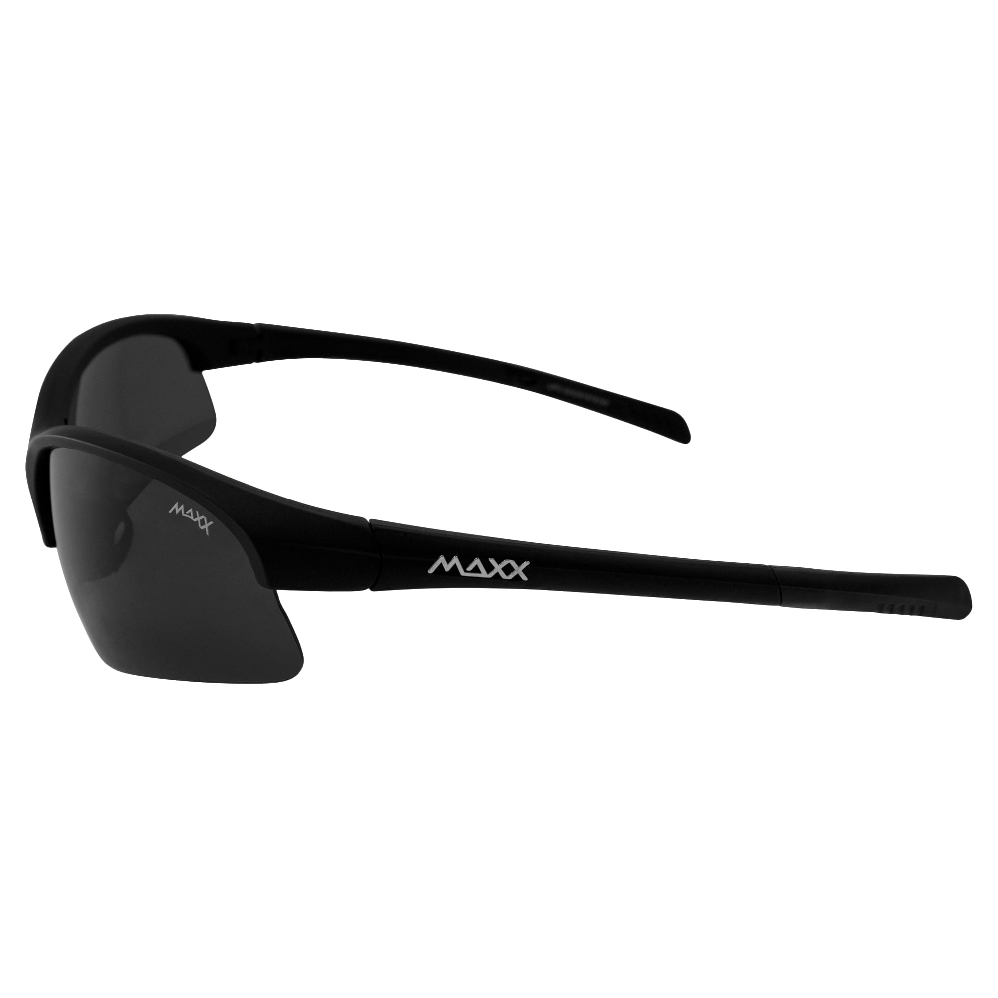 Maxx Domain Smoke Polarized Lenses Black Frame Sports Sunglasses