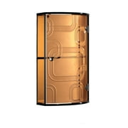 Crystal Bronze Glass Cabinet For Bathroom Accessories Storage With Two Tiers