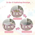 thumbnail image 5 of Pirecart Kids Table and 2 Chairs Set Wooden Activity Table and Chair Set with Blackboard & Storage Drawer, Pink, 5 of 8