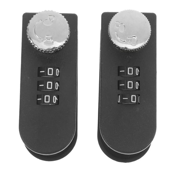 GOOHOCHY  2 Pcs Desk Locks for Drawers Door Combination Office Travel Black