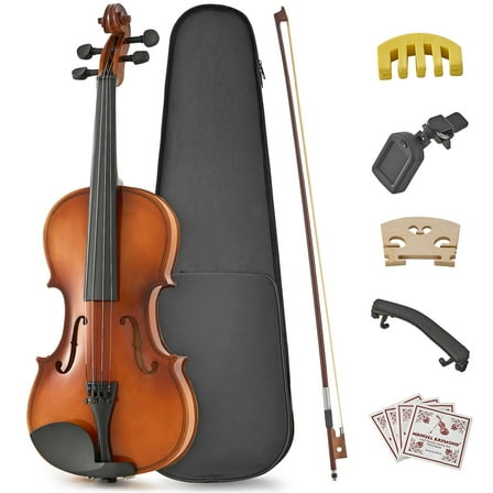 Lightweight Violin with Complete Accessories (Bow, Rosin, Strings) - Gift Box, Suitable for Students & Players