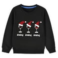 thumbnail image 4 of TFEOQRY Children Girls and Boys Christmas Sweatshirts Celebrating Christmas Printed Long Sleeve Hoodless Sweatshirt Black, 4 of 4