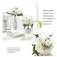 thumbnail image 4 of Xingzhi Artificial Flowers Bouquet Fake Hydrangea Heads Realistic Roses Party Home Decorative Table Wedding Display Decoration Champagne, 4 of 6