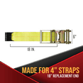 thumbnail image 2 of Boxer 4 in. x 1.5 FT. Flat Hook Ratchet Replacement End, Made for Heavy Duty 3 to 4 in. Ratchet Straps, for Flatbed Trucks and Trailers, B/S 16,200 LBS, WLL 5,400, 2 of 4