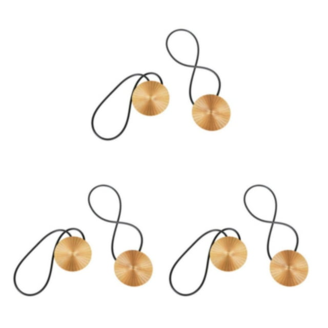 stanreset 1/2/3/5 2 Pieces Metal Curtain Tieback Replacement Simple Style Solid Color Household Sunshade Fastener Buckle Accessories Gold 3PCS