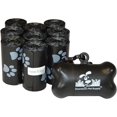 thumbnail image 1 of GFDYREE 180 Pet Waste Bags, Dog Waste Bags, Bulk Waste Bags on a roll, Clean up Waste Bag Refills - (Color: Black with Paw Prints) + Free Bone Dispenser by, 1 of 7