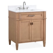 Tennant Brand 30 Light Oak Bathroom Vanity with White Quartz Top