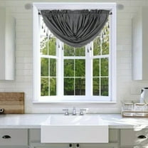 1PC ROD POCKET SOLID LINED FOAM BAKCING BLACKOUT WINDOW CURTAIN PANEL TREATMENT DRAPE SMOOTH TOUCH ( CHARCOAL, RS8 VALANCE 48" X 38" )