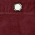 thumbnail image 5 of Eclipse Luxury Cotton Velvet 100% Blackout Grommet 108" x 50" Curtain Window Panel in Port, 5 of 7