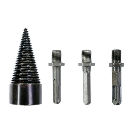 

fanshao 32/42mm Household Log Splitter Drill Bit Grooved Anti-slip Design Good Wear Resistance Power Tool Accessories Wood Splitting Drill Bit for Workshop