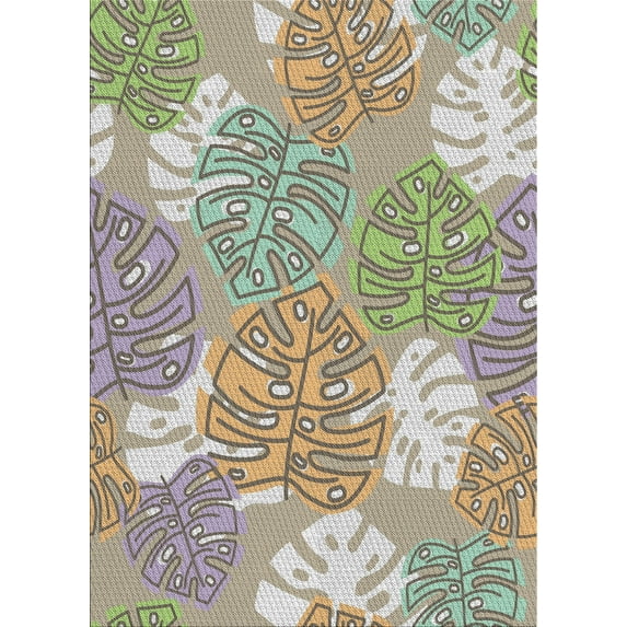 Ahgly Company Indoor Rectangle Patterned Brown Novelty Area Rugs, 8' x 10'