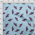 thumbnail image 3 of oneOone Cotton Jersey Light Blue Fabric Plant Cactus With Geometric Diy Clothing Quilting Fabric Print Fabric By Yard 58 Inch Wide, 3 of 4
