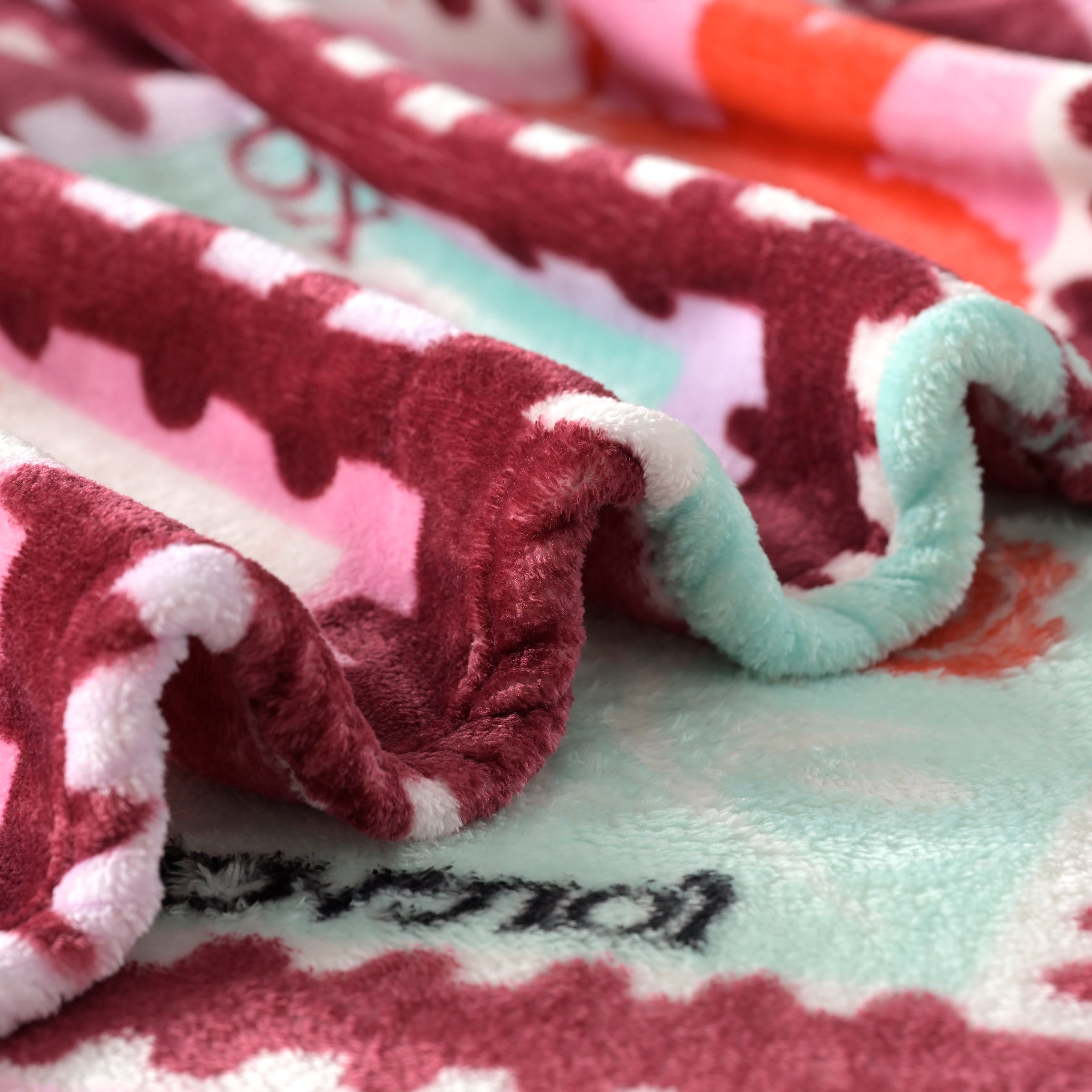 Way To Celebrate Valentine's Day Throw Blanket, Love Stamps, 50 x 60 in