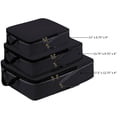 thumbnail image 2 of Bagail Compression Packing Cubes, Luggage Organiser Set, Extensible Suitcase Organiser, Packing Organisers for Suitcases, Packing Cubes for Travel or Home Storage - Black, 3 Set, 2 of 5