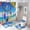 AA-2, variant on Sweet Bees Honeycomb Print Shower Curtain Bathroom Sets Toilet Lid Rug, Bath Mat And Contour Mat, Shower Curtain 4Pcs