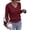 Burgundy, variant on Fall Long Sleeve Sweaters for Women | V Neck,Drop Shoulders,Scallop Edges,Lightweight Knit Sweaters Top,Daily Wear,Holiday,Christmas,Winter Clothing