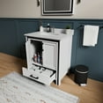 thumbnail image 3 of Ziva 30 in W x 22 in D White Bath Vanity, Cultured Marble Top and 28 in Mirror, 3 of 8