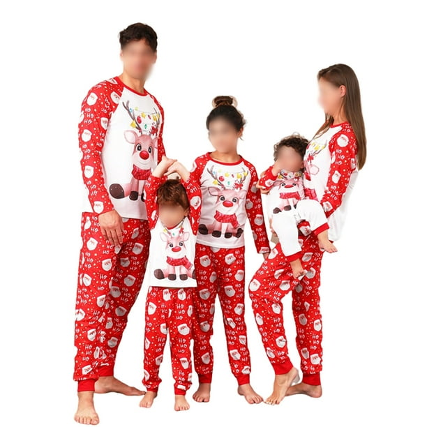 Sexy Dance Xmas Matching Family Pajamas Set Long Sleeve Christmas