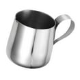 thumbnail image 4 of Jarra para espumar leche, jarra de leche, taza de acero inoxidable plateada, taza para espumar café L, 4 of 9