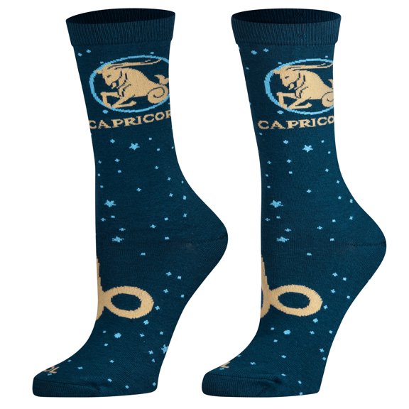 Cool Socks Capricorn Zodiac Astrology Crew Socks, Size Medium