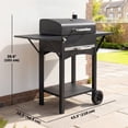 thumbnail image 3 of Outsunny Gril au Charbon avec 2 Tables d'Appoint, Gril Barbecue avec Roues, 3 of 10