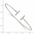 thumbnail image 2 of Beautiful 14k White Gold Diamond Bar Bangle, 2 of 2