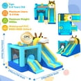 thumbnail image 3 of Mukidy 114''x 114'' x 92.5'' Inflatable Bounce Houses for Kids 3-10 with Blower Double Slide and Ball Pit/Indoor Bouncy House, PVC, Child, Teen, Toddler，Blue, 3 of 9