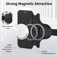 thumbnail image 6 of ELEHOLD Case for iPhone 15 Pro,2 in 1 Detachabl Wallet Plating Clear Case with Card Holder[Compatible with MagSafe Accessories],Black, 6 of 11