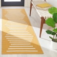 thumbnail image 3 of SAFAVIEH Montauk Amadine Striped Cotton Area Rug, Gold/Ivory, 5' x 8', 3 of 10