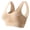 Beige, variant on HomeDM Sports Bras for Women - Seamless Support Bras for Yoga Gym Workout Fitness Wireless Bras with Removable Pads Solid Color No Underwire Bralettes - White/M