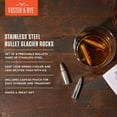 thumbnail image 2 of Foster & Rye Bullet Reusable Ice Cubes, Whiskey Gifts for Men, Set of 4, 2 of 7