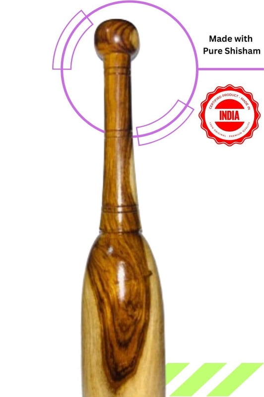 Sports Warrior Club | Natural Wooden Indian Clubs/Mugdar/Meel/Clubbell/Karla Kattai/Weight for Exercise (4, Kilograms)