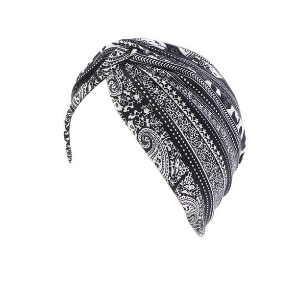 Jumpingount Sombrero de mujer, gorros de dormir de varios colores, suministros exquisitos para niñas suaves al tacto, diadema de estilo étnico Sombreros elefante negro