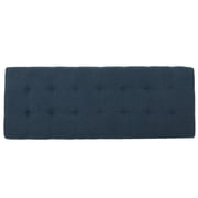 Noble House Madison Dark Blue Fabric Storage Ottoman