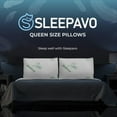 thumbnail image 7 of Sleepavo Memory Foam Pillows Queen Size Set of 2 - Cooling Bed Pillows for Sleeping - Back, Stomach, Side Sleeper Firm, Comfy Cool Shredded - 2 Pack, Rayon Derived from Bamboo for Adult, Teen, Kids, 7 of 7