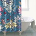 thumbnail image 4 of Pioneer Flower Floral Print Pattern Shower Curtain 72"x84" ,Bathroom Decorative Shower Curtains Set with 12 Hooks,Modern Waterproof Washable Shower Curtain, 4 of 6